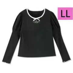まきちゃん スリーブ Tシャツ 黒 ブラック majoretty アベイル LL
