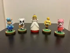 どうぶつの森などamiibo 5体セット