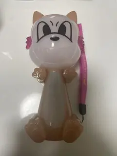 猫デザイン ペンライト ピンクストラップ付き