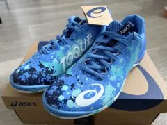 asics フットサルシューズ 42 青/マルチカラー