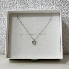 STARJEWELRY ムーンストーン+ダイアモンド ネックレス k10WG