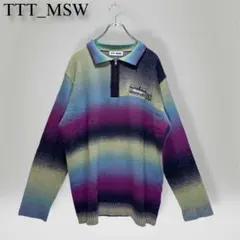 TTT_MSW / 22AW Kasuri Knit Polo