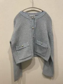 GU フリンジダブルポケットニットジャケットZ Mサイズ