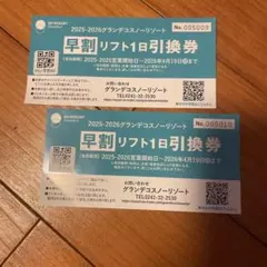 リフト1日引換券