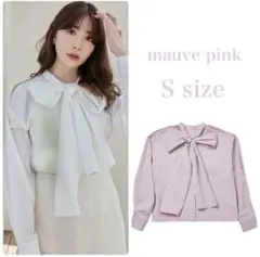 【美品】Cotton-Blend Big Ribbon Blouse