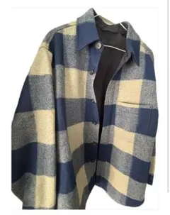 UNIQLO ユニクロ　ネイビーとベージュのチェックジャケット