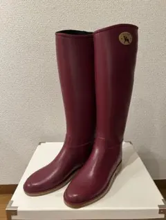 美品DAFNA レインブーツ ボルドー ロングブーツのサムネイル