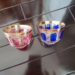 BOHEMIA ガラスお猪口 2個セット