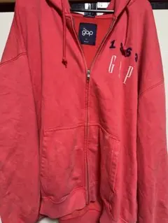 the gap 赤 XL ジップアップパーカー