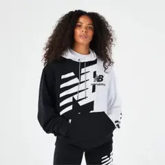 New Balance パーカー ブラック ホワイト