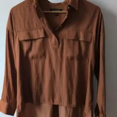 BANANA REPUBLIC ブラウン長袖シャツ M