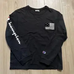 【Champion ★ブラック 長袖Tシャツ　ロンT 150cm】