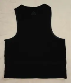 アディダスオリジナルadidasクロップド丈ブラック黒トップスワプニットタンク