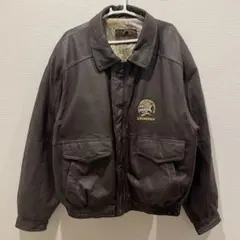 90s LIFE MEMBERS A-2 レザージャケット 刺繍 ヴィンテージ