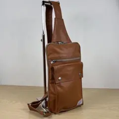PORTER ポーター　キャメル　フリースタイル ボディバッグ
