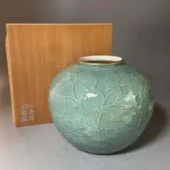 新品 高級品 九谷焼 龍山 椿 銀彩 花入 花瓶 花器 壺 - メルカリ
