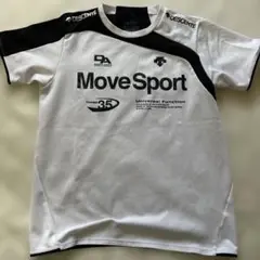 DESCENTE Move Sport Tシャツ M ホワイト/ブラック