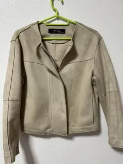 ZARA BASIC ノーカラー　ライダースジャケット
