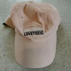 LOVETOXIC コーデュロイ キャップ ピンク