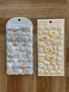 すみっこぐらし&コットンパフィーシール2枚セット