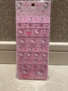 ハローキティ タイルシール ピンク　サンリオ　ボンボンドロップシール