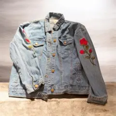 FOREVER 21 花柄刺繍 デニムジャケット