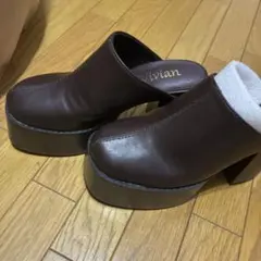 未使用！Vivian 厚底サボサンダル ダークブラウンのサムネイル