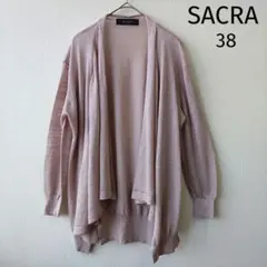 SACRA TOKYO 100%リネン カーディガン くすみピンク　38のサムネイル