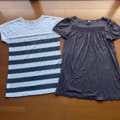 半袖チュニックカットソー 2枚組 Mのサムネイル