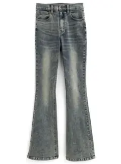 ストレッチフレアデニムパンツ［cu535］ブルー XSサイズ グレイル GRL