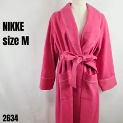 NIKKE ニッケ ピンク ウール100％ ロングコート M 2634