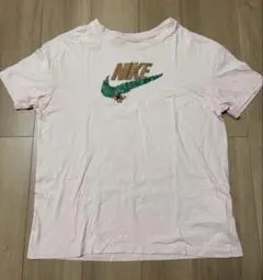 【NIKE】薄ピンクバタフライ刺繍Tシャツ