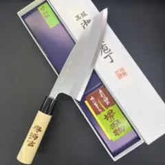 ☆新品☆堺打刃物はがね鍛造出刃包丁180mm黒塗柄右片刃和包丁化粧 