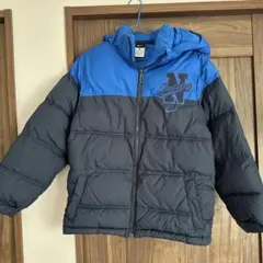 Nike ダウンコート150〜160cm 青/黒 取り外しフード