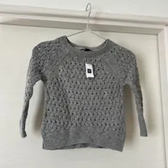 GapKids 新品グレー編み込みセーター 110 CM XS