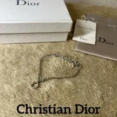 Christian Dior Dロゴ ハート ラインストーン ブレスレット