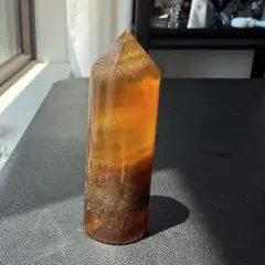 売り切りセール！美品 水晶 ダブルポイント 溶錬⁈ 29cm 2.5kg 六角柱