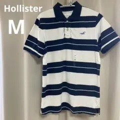 Hollister Co. ボーダー ポロシャツ ホワイト Mのサムネイル
