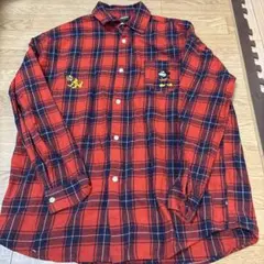 ベビードール　チェック柄　長袖シャツ