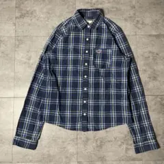 超人気 HOLLISTER チェック柄 長袖シャツ 刺繍ロゴ Sのサムネイル