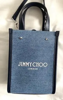 JIMMY CHOO MINI N/S TOTE デニム ショルダーバッグ - メルカリ