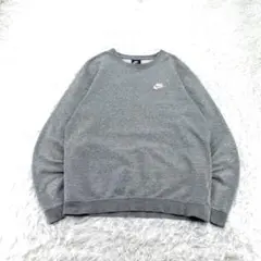 Nike スウェット トレーナー ワンポイント ロゴ刺繍 グレー M