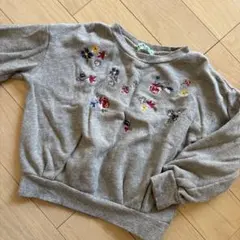 hakka kids 花柄刺繍 トレーナー 110