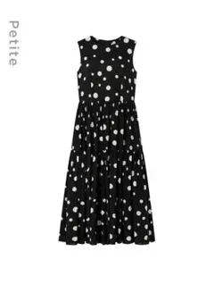 【新品タグ付】M-PREMIER COUTURE ドットプリントロングワンピース