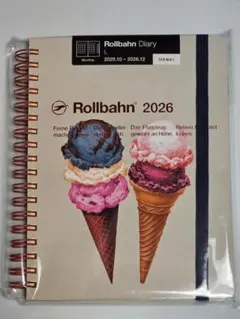 【17日正午締切】ロルバーンダイアリー 2026 アメリカンスイーツ アイス L