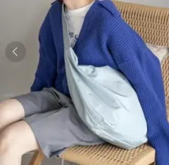 LOWRYS FARMライトブルー BIGショルダーBAG