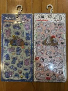 国内正規品プチドロップ　スティッチ　101匹わんちゃんシール2枚セット