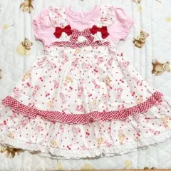 クーラクール　ワンピース　100 リボン