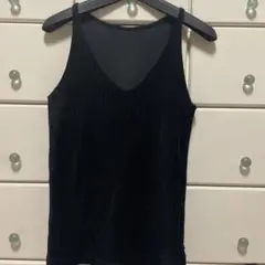 FEELCYCLE黒ベロアタンクトップ