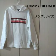 TOMMY HILFIGER ホワイト 白 パーカー 薄手 L